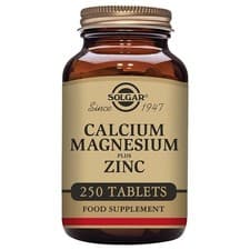 Image of Solgar Calcium Magnesium Plus Zinc Tablets - 250 count (Pack of 1), Brown