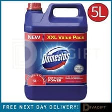 Image of DOMESTOS THICK BLEACH 5L CONCENTRATED HIGH STRENGTH ORIGINAL GERM KILLER LIQUID