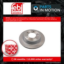 Image of 2x Brake Discs Pair Solid Rear 262mm 108387 Febi Set 58411A6300 584113X300 New
