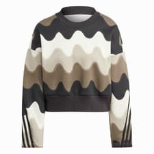 Image of Adidas Marimekko Future Icon Three Stripes Sweatshirt Womens Black Japanese M