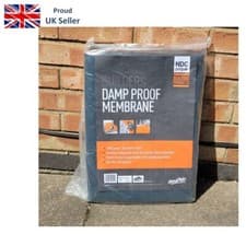 Image of NDC PolyPak Builders Damp Proof Membrane 4x3m, 1000 Gauge, 250 Micron, Black