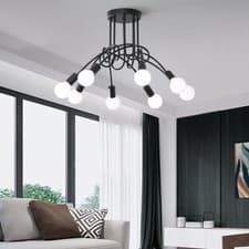 Image of Modern Chic 8 Heads LED Room Metal Pendant Light Vintage Sputnik Fixture Light