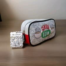 Image of Friends Central Perk Pencil Case | Official Blue Sky | Zip Pouch 21cm