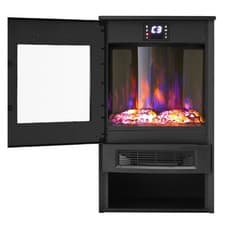 Image of WiFi Freestanding Electric Fireplace Fire Flame Effect Heater Log Burner Stove