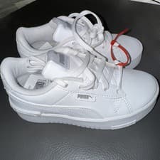 Image of PUMA Jada Court Trainers for Children White , UK Size 10
