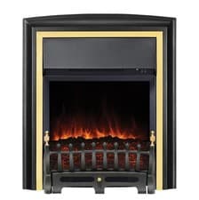 Image of Focal Point Lycia 2kW Matt Brass effect Inset Electric Fire (H)63.5cm (W)53cm (D