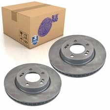 Image of Pair of Front Brake Disc Fits Ssangyong OE 4144136000 Blue Print ADG043250