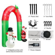 Image of .8FT Xmas Inflatable Archway Snowman Arch Yard Decoration Holiday Home