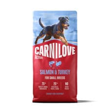 Image of Carnilove Active Salmon & Turkey Adult Small Breed Dry Dog Food – 1.5kg