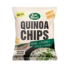 Image of 24 x 20g Eat Real Quinoa Chips Sour Cream & Chive