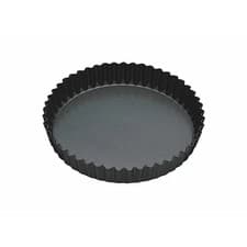Image of MasterClass Non-Stick Fluted Loose Base Quiche Tin Round 20cm (8")