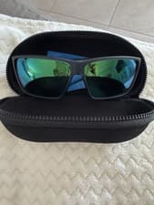 Image of Costa Del Mar Matte Smoke Crystal Green Mirror 580G New with Box Sunglasses