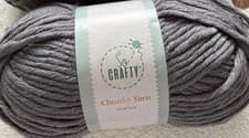 Image of New 400g pewter grey chunky yarn 1x400g huge ball + cable knit cushion pattern