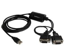 Image of Startech 2-port Ftdi Usb To Serial Rs232 Adapter Cable With Com Retention
