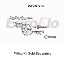 Image of Catalytic Converter Fits Ford C-Max Focus Focus C-Max Volvo EuroFlo ECFD1072TA