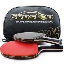 Image of Senston Professional Table Tennis Bats 2 Player Set with Ping Pong Racket Case,