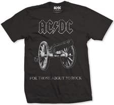 Image of AC/DC For Those About To Rock Black T-Shirt OFFICIAL