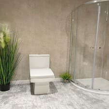 Image of Concrete Beige Shower Wall Panels 1m x 2400mm x 10mm Easy To install Wall Panels
