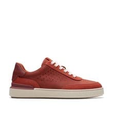 Image of Clarks CourtLite Run Men’s Rust Nubuck Trainers Size UK 7 G EU 41