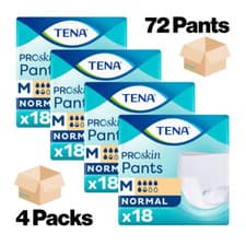 Image of TENA Proskin Pants Normal Medium Incontinence Pants - 4 Pack of 18 (72) - Size M