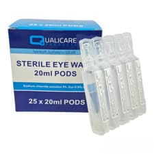 Image of STERILE SALINE 20ML PODS - Eye Wash & Wound Solution - First Aid Kit Refills
