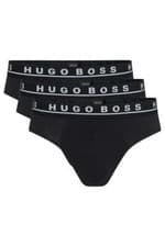 Image of Hugo Boss Stretch Cotton Briefs Pack of 3 – Black