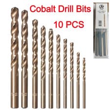 Image of HSS Cobalt Drill Bits Jobber For Drilling Hard Steel Heavy Duty, Pack 1 or 10