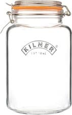 Image of Kilner Square Clip Top Jar 3L (3000ml) Airtight Glass for 3 litre