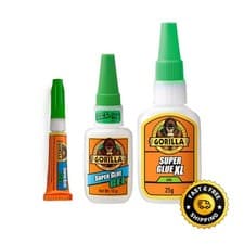 Image of Gorilla Super Glue Adhesive Gel Strong Bond Instant Clear Fast Dry 3g 6g 15g 25g