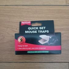 Image of PACK OF 2 RENTOKIL QUICK SET MICE MOUSE TRAPS