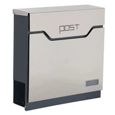 Image of Phoenix Estilo Top-Loading Stainless Steel Letter Box with Key Lock