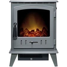 Image of Adam Aviemore Electric Stove in Grey Enamel