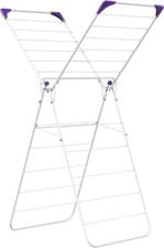 Image of X Wing Clothes Airer Folding Drying Rack Indoor Space Saving Steel