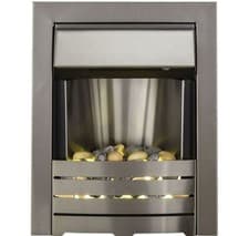 Image of Brushed Steel 2000w Electric Fireplace Adam Helios Ex Display *Different Stones2