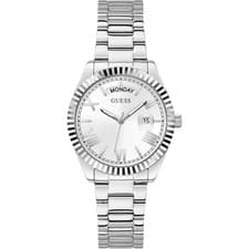 Image of Guess GW0308L1 Women Luna Silver Tone White Watch