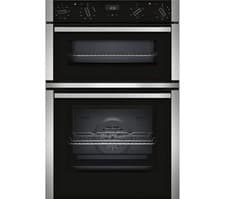 Image of Neff U1ACE2HN0B Double Oven Electric Built In Black & Stainless Steel GRADE B