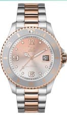 Image of ICE-WATCH 016769 Silver Gold Unisex Metal Strap Watch Ex Display