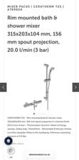 Image of Ideal Standard Ceratherm T25 Thermostatic Rim-Mounted Bath/Shower Mixer tap Kit.