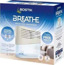 Image of Bostik Breathe Dehumidifier Humidity and Moisture Absorber Covers Up To 25m2