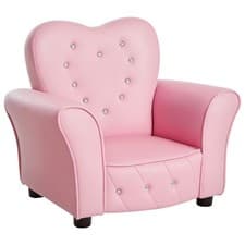 Image of HOMCOM Kids Sofa Toddler Armchair Children Chair Princess-Themed Nursery