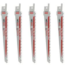 Image of 5 x Saxton 150mm Reciprocating Sabre Saw Blades R644D fits Bosch, Dewalt, Makita