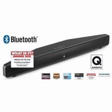 Image of Q Acoustics Media 4 TV Soundbar with Built In Subwoofer Bluetooth Black QA7410