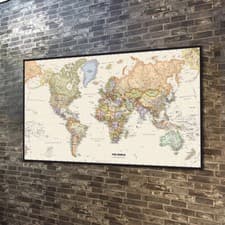 Image of 5X3FT LARGE MAP OF THE WORLD WALL MAP POSTER DECOR