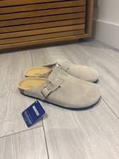 Image of Birkenstock Boston Clog Uk Size 9 Taupe