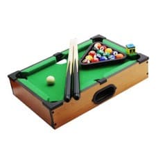Image of Billiards, Pool Table, Pool Table With 2 Cues, Balls,