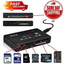 Image of Memory Card Reader All in One 1 USB Adapter SD SDHC Mini Micro M2 MMC XD CF MS