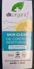 Image of Dr Organic Skin Clear Oil Control Moisturiser Grapefruit & Salicylic Acid 50ml.