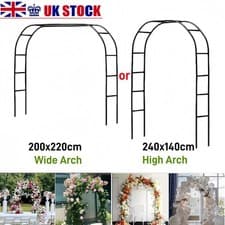 Image of 2.4M Garden Arch Trellis Arched Metal Tubular Frame Climbing Plant Archway Stand