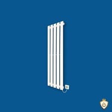 Image of Electric Designer Radiators White Vertical Thermostatic Flat Panel 850mm(h)