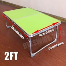 Image of Folding Table Portable Camping Garden Party Trestle Dinner Table Fold Up Tables